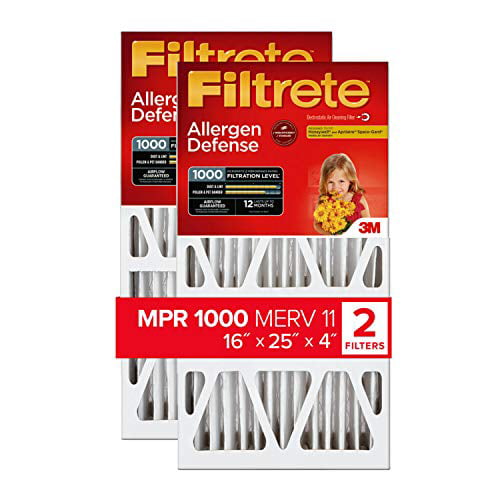 4 3M  NDP03-4IN Filtrete Allergen Reduction 20" X 25" X 4" Furnace Air Filters 