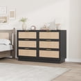 thumbnail image 4 of Garvee Commode en Rotin à 6 Tiroirs, Commode en Bois Naturel, pour Chambre, Couloir, Entrée, Garde-Robe, Noir, 4 of 6