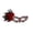 A004- Red, variant on Black Masquerade Mask for Women Lace Masquerade Mask 13 Inch Rhinestone Embellished Gold Accent Halloween Party Accessory for Carnival Prom Events, 1 Pack