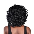 thumbnail image 7 of 35cm Black African Curly Synthetic Wig Natural Looking Heat Hair With Rose Net Cap For Women Daily Wear, 7 of 7
