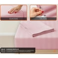 thumbnail image 3 of Juego de Sábanas Matrimonial 3000 Hilos Suave Diseño Rayado 4 Piezas Modelo Rosa, 3 of 4