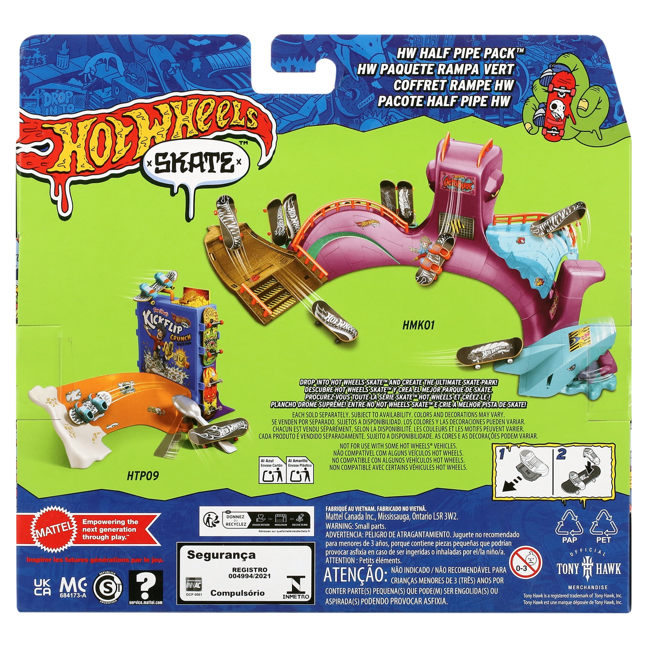Hot Wheels Skate Tony Hawk Fingerboards & Skate Shoes Multipack (Styles May Vary)