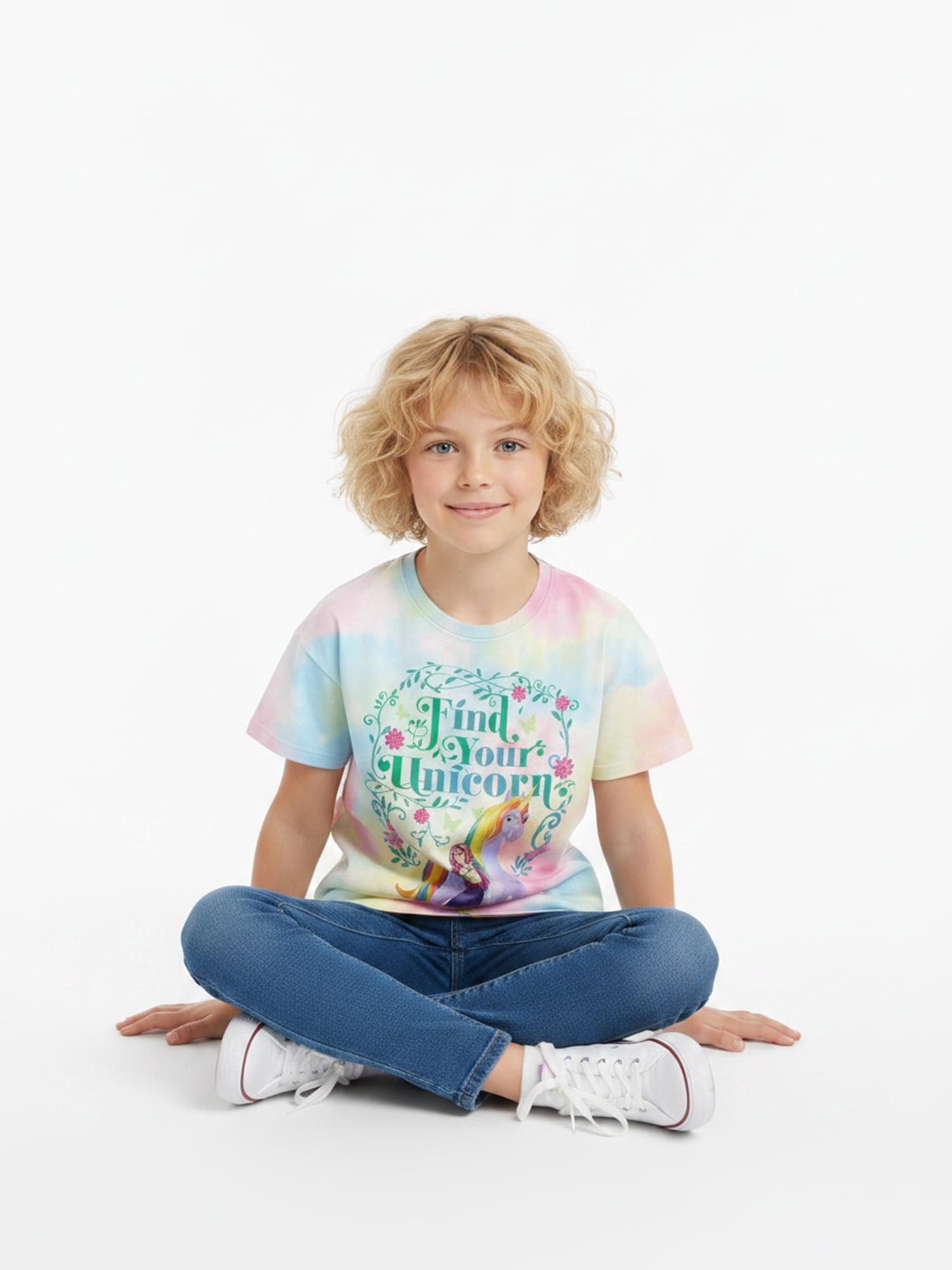 Netflix Unicorn Academy Girls' Graphic Tee with Short Sleeves, Sizes 4-16