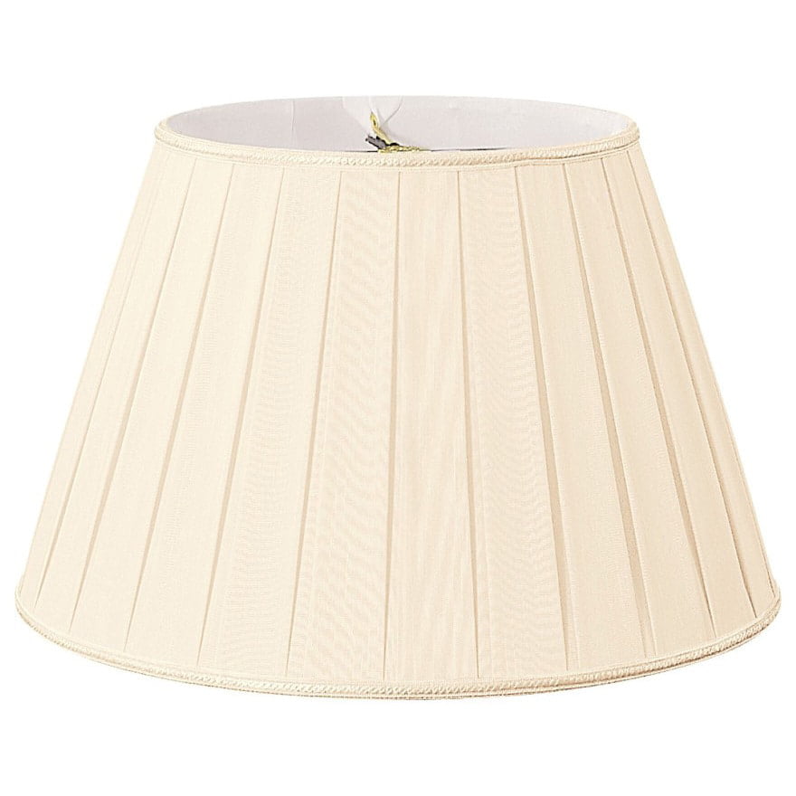 Royal Designs Round Pleated Designer Lamp Shade Eggshell/Ivory 11 x 18 x 12 