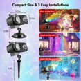 thumbnail image 4 of Christmas Projector Lights Outdoor, Waterproof 2-in-1 Holiday Decorations Projection Lamp (10 Ocean Wave & 160 Patterns) with Remo, 4 of 9