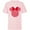 Soft Pink, variant on Disney Minnie Mouse Icon Filled with Hearts - Short Sleeve T-Shirt for Kids - Customized-White