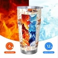 thumbnail image 6 of KLL Cute Sleepy Fox Print 40oz Stainless Steel Insulated Car Cup with Spillproof Lid - Keep Your Drink Hot or Cold on the Go-Straw Two-piece Set, 6 of 8