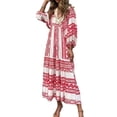 thumbnail image 2 of Kishawna Womens Boho Floral Puff Sleeve Tiered Maxi Dress Long Dresses, 2 of 8