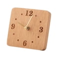 thumbnail image 3 of Reloj de mesa de madera con soporte, pequeño y decorativo, con números arábigos. Madera de haya, 3 of 9