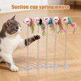 thumbnail image 5 of Pet Cat Toy Stick Suction Cup Spring Mouse Toy Interactive Cat Toy-, 5 of 7