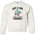 thumbnail image 2 of Inktastic Just a Girl Who Loves Skating Youth Sweatshirt, 2 of 4