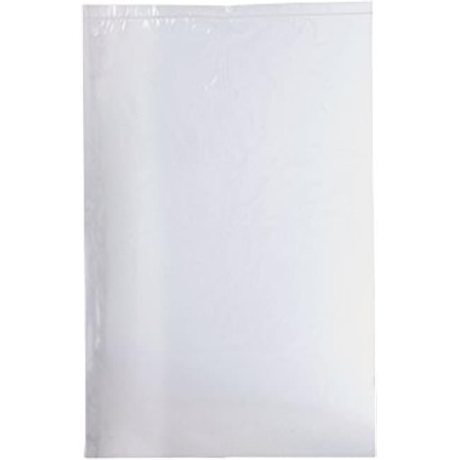 12 x 15 White Block Reclosable 4 Mil Poly Bags Clear 500/Case