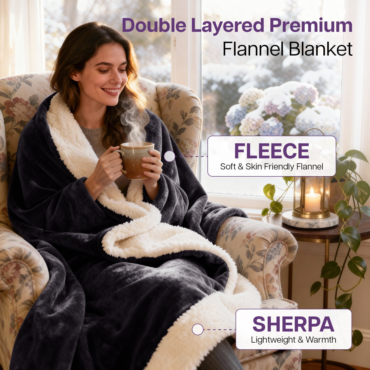 IR Imperial Rooms Wholesale Sherpa Fleece Blankets 12-Packs Warm & Soft Plush Washable Lightweight Cozy for Charity & Gift Black Twin Size