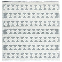 SAFAVIEH Natura Catherin Geometric Area Rug, Ivory/Black, 6' x 6' Square
