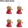 thumbnail image 1 of 4/1 piezas colgantes de campanas navideñas, lazos colgantes para árbol de Navidad, adornos, regalos para Navidad, Año Nuevo, fiesta, festival, decoración, juguetes para niños, 1 of 6