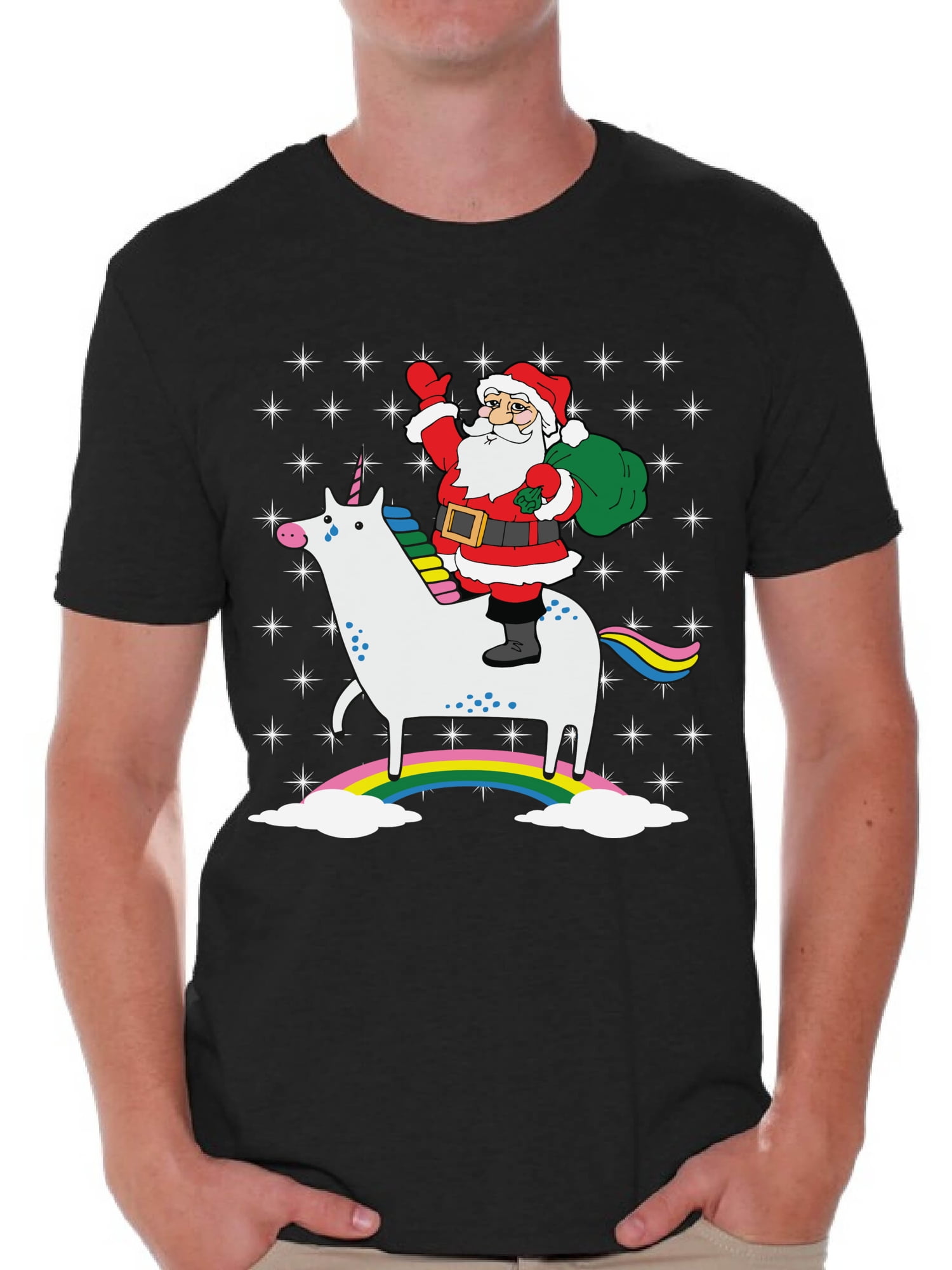 Long Sleeve Ugly Sweater For Unicorn Lover Girls Dabbing Unicorn Magical Merry Christmas Shirt for Kids Sweatshirt Funny Unicorn Xmas Gifts Women & Kid Merry Xmas Cute Unicorn Christmas Shirts 
