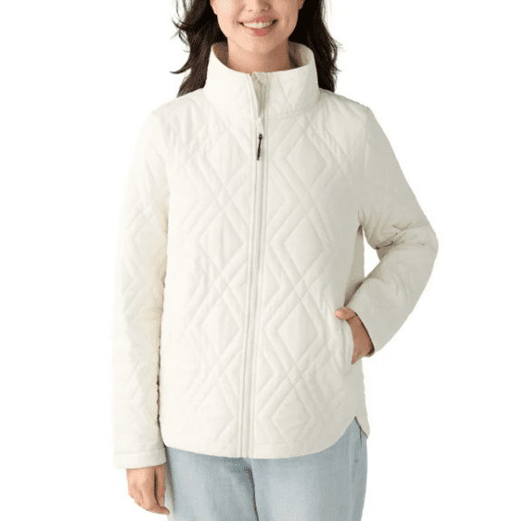 Voyager Ladies' Quilted Lightweight Jacket Cream Small