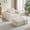 Beige-Modular, variant on Aukfa 58" Velvet Chaise Lounge Indoor Upholstered Sofa w/ Pillow for Living Room Bedroom, Gray