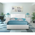 thumbnail image 3 of Camden Isle Hindes Platform Bed | Upholstered | Low Profile | King, White, 3 of 5