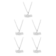 thumbnail image 3 of maskred Collier Classique pour Femmes Carte Pendentif avec Drapeau de la Dinde de Style Fin en Acier Inoxydable Carte de la Dinde Drapeau Pendentif Taille Argent 5Set, 3 of 6