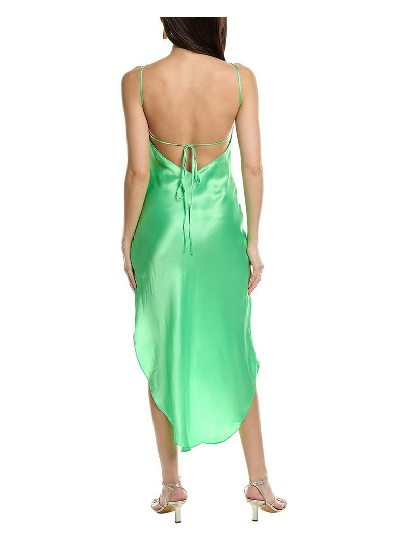 Amanda Uprichard womens Dasha Silk Maxi Dress, m, Green - Walmart.com