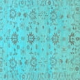 thumbnail image 1 of Ahgly Company Indoor Square Oriental Light Blue Traditional Area Rugs, 8' Square, 1 of 4
