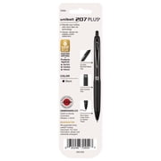(8 pack) uniball 207 Plus+ Retractable Gel Pens, Medium Point, 0.7mm, Black Ink, 2 Count