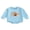 Sky Blue, variant on Newborn Baby Girl Boy Halloween Outfits Pumpkin Embroidery Long Sleeve Oversized Sweatshirt Romper Bodysuit Fall Winter Clothes