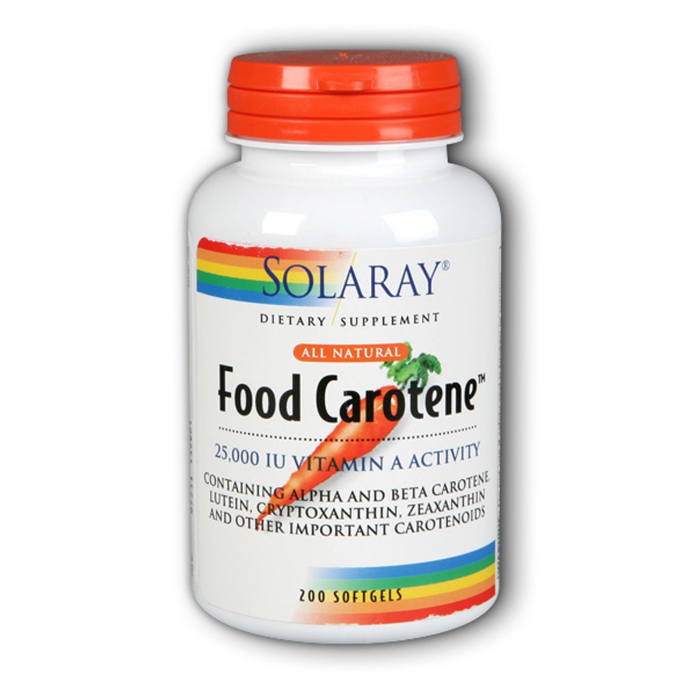 Solaray Food Carotene, Vitamin A as Beta Carotene 25000IU Carotenoids