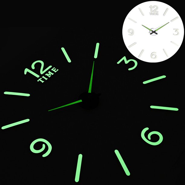 Nuevo reloj de pared luminoso reloj grande Horloge 3D DIY espejo acrílico pegatinas cuarzo Duvar Saat Klock moderno mudo Tan Jianjun unisex