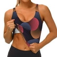 thumbnail image 4 of Kdxio Circular Stripes Print Workout Crop Tank Top for Women Racerback Yoga Tank Tops Athletic Sports Shirts Exercise Undershirts, 4 of 9