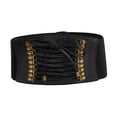 thumbnail image 2 of Cinturón Corset Negro para Mujer, Cinturón Elástico Ancho para Vestido, 13 Cm, 2 of 9