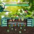 thumbnail image 3 of Galvanized Raised Garden Bed, Seizeen 4 x 2FT Planter Box for Outdoor Patio, Metal Raised Plant Bed, Green, 3 of 11
