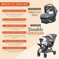 thumbnail image 5 of Baby Trend Sit N' Stand Double Stroller with EZ-Lift Car Seat (2 Pack), Magnolia, 5 of 13