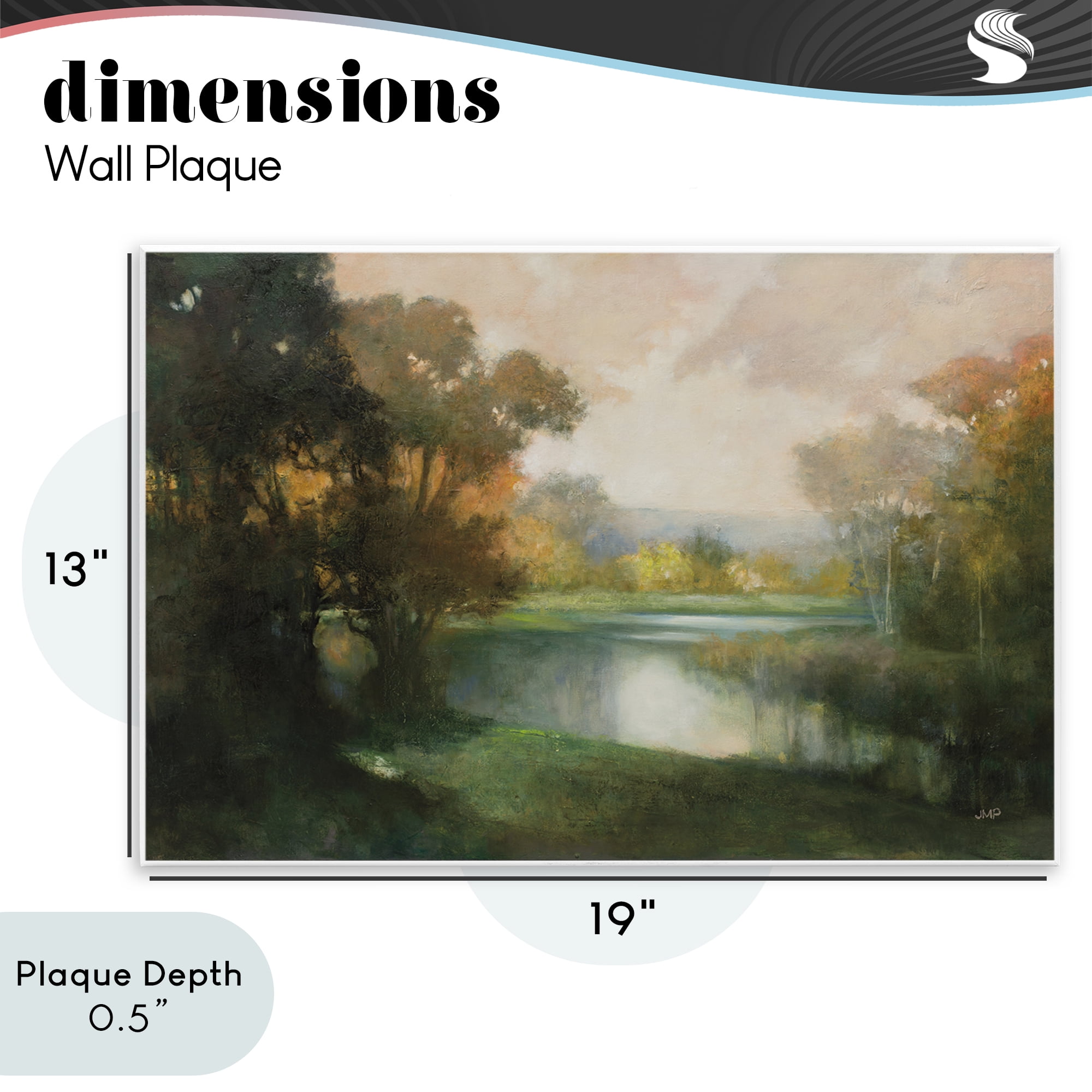 Stupell Industries Lakeside Morning in Autumn Light Wall Plaque Art, design by Julia Purinton