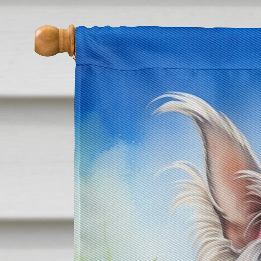 Chinese Crested Easter Egg Hunt House Flag 28 in x 40 in