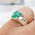 thumbnail image 3 of Emerald mens Natural Emerald Ring Unheated Untreated Rich Green Emerald Ring Afghanistan Emerald Ring Afghani Emerald Ring Shia Rings, 3 of 3