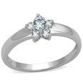 thumbnail image 1 of Alamode 3W814-7 Women Rhodium Brass Ring with AAA Grade CZ in Clear - Size 7, 1 of 1
