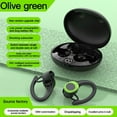 thumbnail image 6 of AX9 Bluetooth Earphones with Noise Cancellation, 30H Playback, IPX7 Waterproof, Over-Ear Secure Fit, Low Latency, LED Battery Display, 10-15m Range, Includes Charging Case & Ear Caps, 6 of 7