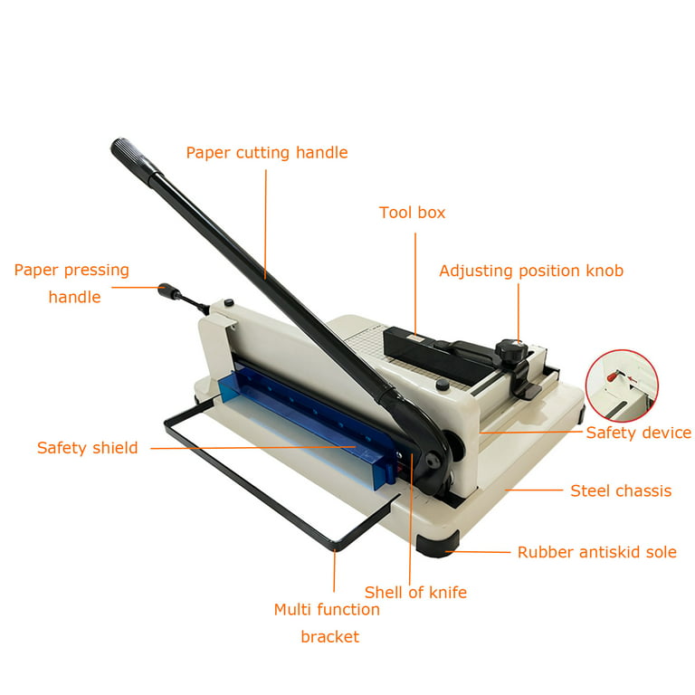 Flexzion 12 Heavy Duty Guillotine Paper Cutters and Trimmers Heavy Duty  Paper Cutting Machine for A4 Size, 400 Sheet Cutting Capacity, Durable  Steel