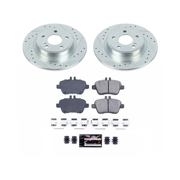 Rear Brake Pad and Rotor Kit - Compatible with 2014 - 2019 Mercedes-Benz CLA250 2015 2016 2017 2018