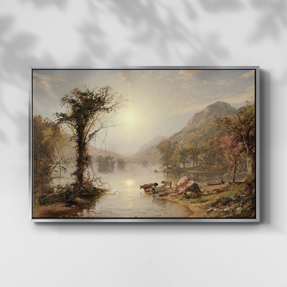 Vintage Landscape-XXII By Wexford Home Framed in Silver Wood Gallery Wrapped Canvas 25 in. x 37 in.