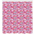 thumbnail image 3 of Valentines Day Shower Curtain, Love Themed Illustration Colorful Hearts with Dotted Swirls Ornate Curls, Fabric Bathroom Set with Hooks, 69W X 84L Inches Extra Long, Multicolor, by Ambesonne, 3 of 3