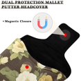 thumbnail image 3 of Haosy Brown Cream Roses Golf Mallet Putter Cover Strong Magnetic Leather Golf Club Headcover Closure, 3 of 7