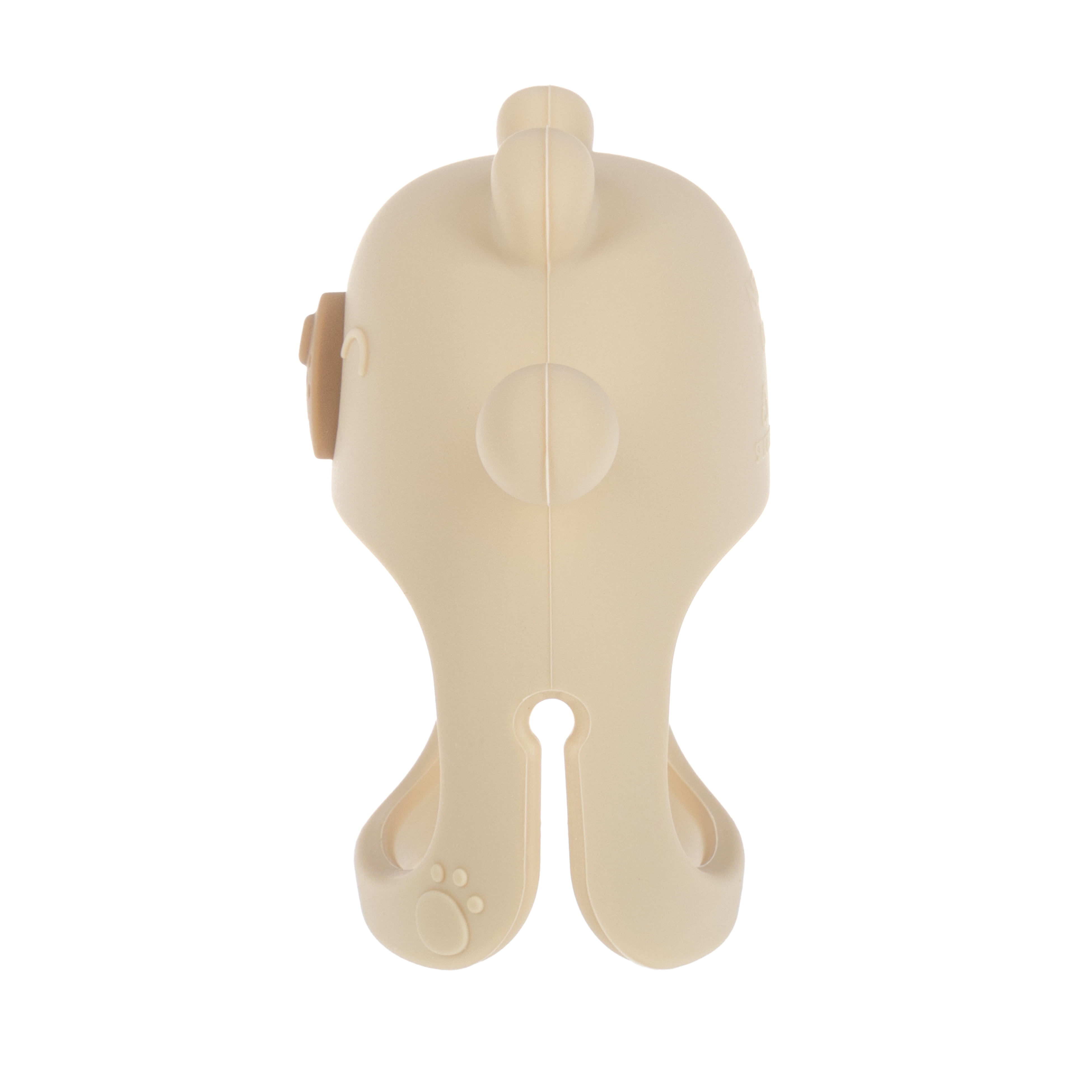 Nuby Wrist Grip Silicone Teething Mitten for Babies, Brown Bear