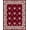 Red, Pattern 3, variant on ODIKA 4'x6' Machine Washable Non-Slip Area Rug, Damask with Botanical High Traffic Rug, Brown, 665714