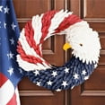 thumbnail image 4 of American Eagle Wreath, Glory Patriotic Red White and Blue Eagle Wreath for Front Door Window Wall Decoration, 4 of 5