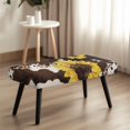 thumbnail image 4 of XYZCANDO Sunflower Cow-patterned Poly Spandex Bench Seat Cover with Wear Resistant, Stain Resistant Washable Dining Bench Covers for Living Room, 4 of 9
