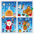 thumbnail image 5 of Farfi Pegatinas De Pared De Navidad Lindo Papá Noel Elk Muñeco De Nieve Oso De Copo De Nieve Calcomanía De Doble Cara Diy Decoración De Fiesta Adhesivo De Pvc Feliz Navidad Dibujos Animados, 5 of 5