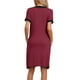 thumbnail image 3 of INSPIRAR CHIC INSPIRAR CHIC Bata de Noche con Cierre Frontal para Mujeres, Abrigo de Casa, Mangas Cortas, Ropa de Dormir, Ropa de Estar con Bolsillos XS Rojo, 3 of 6